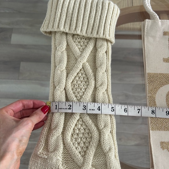 Cream Knitted Christmas Stocking Set - Picture 5 of 5